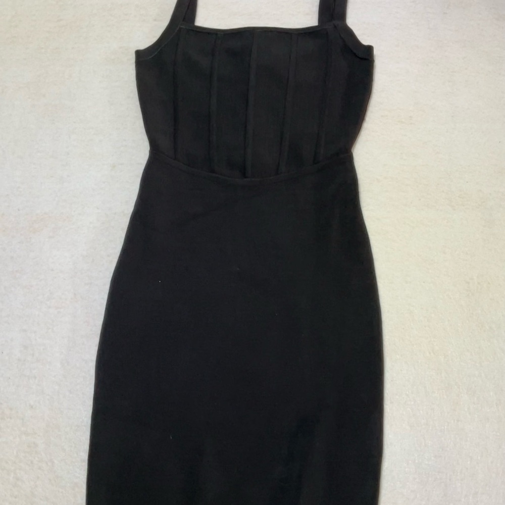 Guess Black Corset Bodycon Party Dress Size XS NWOT Y2K